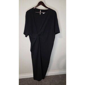 H&M MAMA Black Knot Front Maternity Dress XL NWT